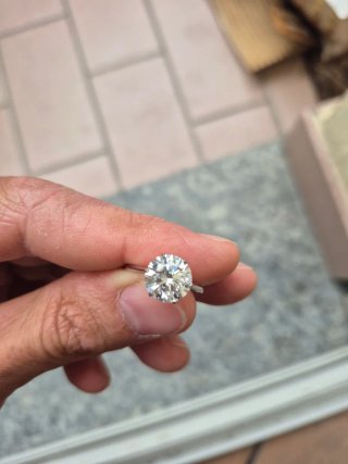 Anello solitario oro 750 più diamante 3.22 ct