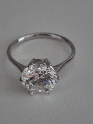 Anello solitario oro 750 più diamante 3.22 ct