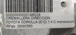 CREMALLERA DIRECCION TOYOTA COROLLA (E12) 1.4 C monovolumen