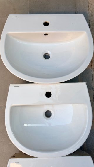 3 Lavabos SANINDUSA Blancos Porcelana