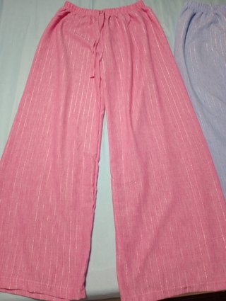 Pantalones de lino anchos