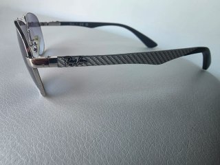 Gafas de sol Ray-Ban RB8313 Carbon Plateadas