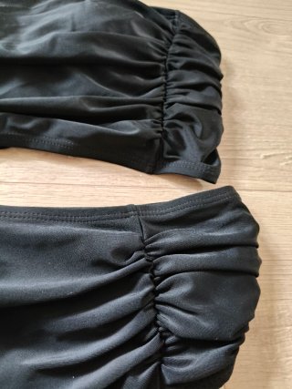 Bikini fruncido negro