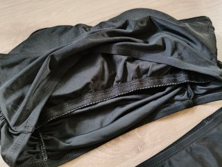 Bikini fruncido negro