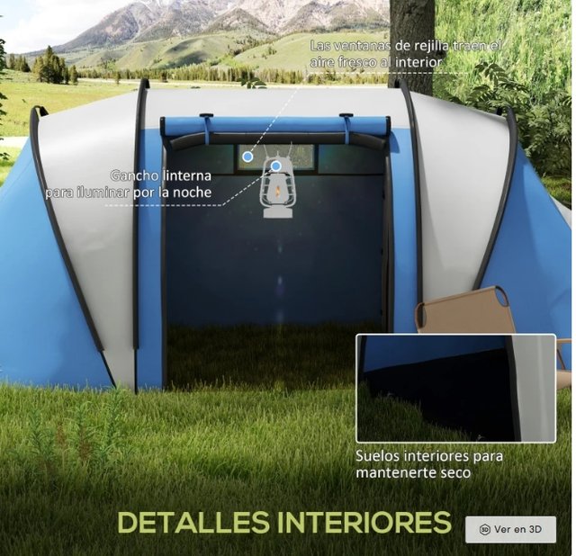Tienda de campaña familiar 4-5 personas