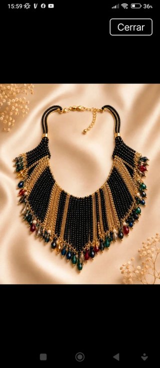Collar Acero Inoxidable Negro Multicolor