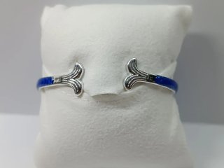 Pulsera Plata Diseño Peces Enfrentados