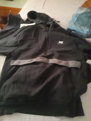 Sudadera Nike chico negra y gris