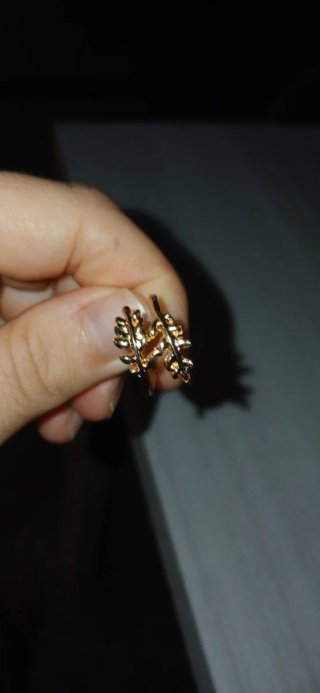 Anello oro 18k design foglia