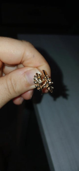 Anello oro 18k design foglia