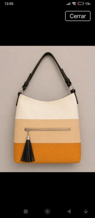 Bolso de mano tricolor