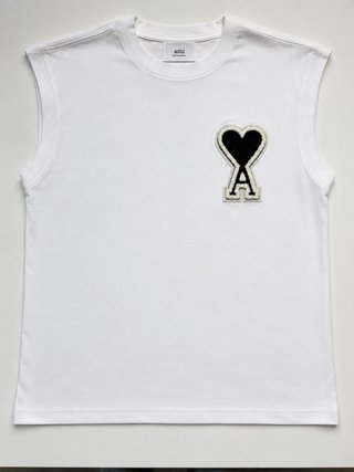 Camiseta sin mangas Ami Paris con parche