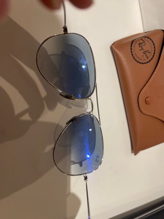 Gafas de sol Ray-Ban Aviator plateadas y azules