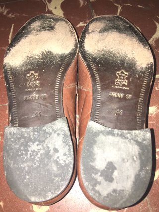 Zapatos de piel mocasín marrón 44