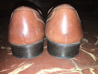 Zapatos de piel mocasín marrón 44