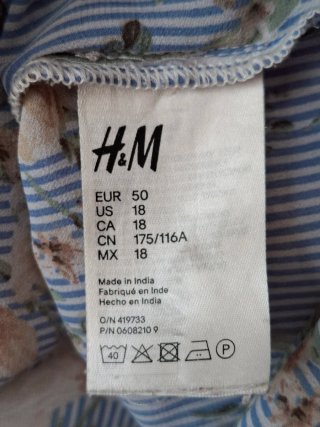 Camisa sin mangas floral azul