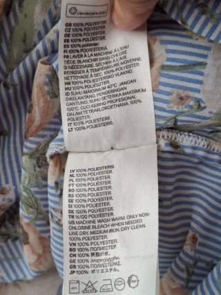 Camisa sin mangas floral azul