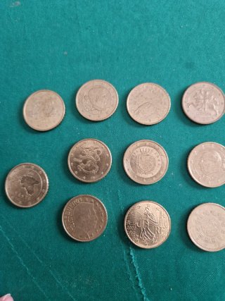 11 Monete 50 Centesimi Varie Nazioni