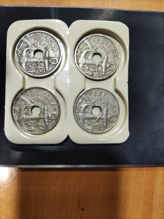 4 Monedas 50 Céntimos Pesetas 1949