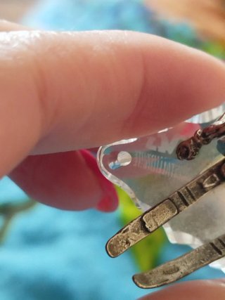 Miniatura artigianale vintage in argento e cristal