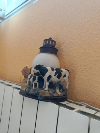Lámpara rústica vacas