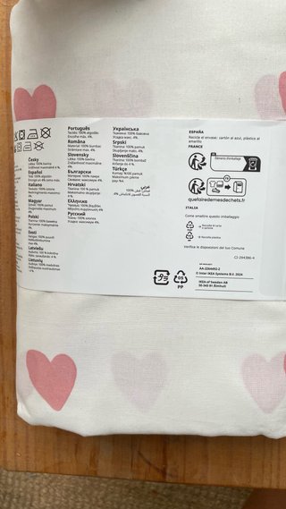 Juego de sábanas Ikea corazones