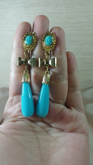 Pendientes Retro Españoles Chapados en Oro 18k
