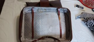 Borsa da viaggio in pelle marrone