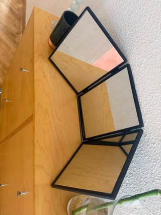Espejo Tocador Tríptico Zara Home Negro