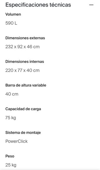 Alquiler de Cofre de techo Thule Motion 3 XXL