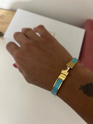 Bracciale Hermès oro e turchese