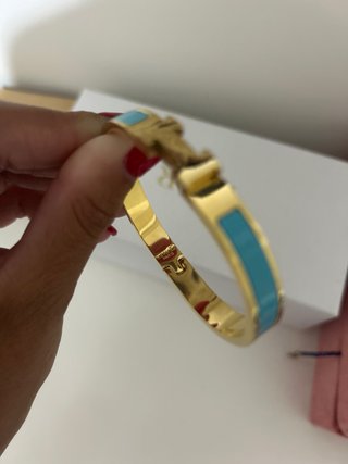 Bracciale Hermès oro e turchese