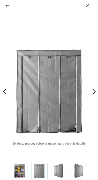 Armario Vestidor Tela Nyana Home 170x150x45cm Gris