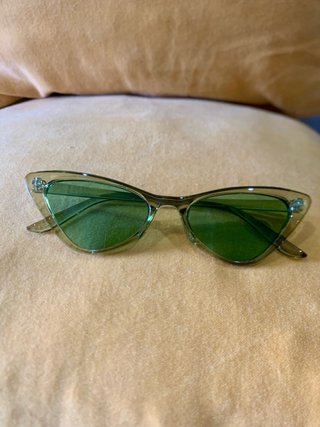 Occhiali da sole vintage donna verdi trasparenti