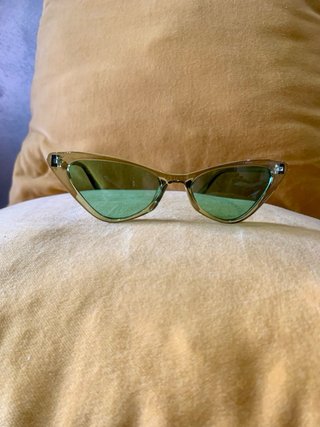 Occhiali da sole vintage donna verdi trasparenti