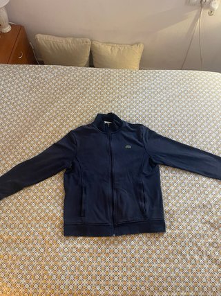 Sudadera Lacoste cremallera azul