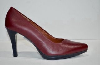 Scarpe da sera bordeaux in pelle