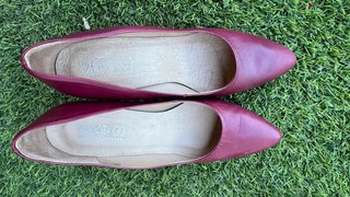Scarpe da sera bordeaux in pelle
