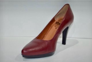 Scarpe da sera bordeaux in pelle