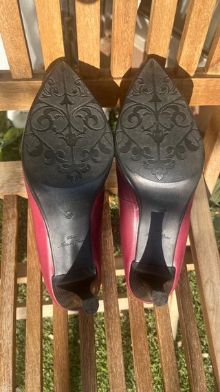 Scarpe da sera bordeaux in pelle