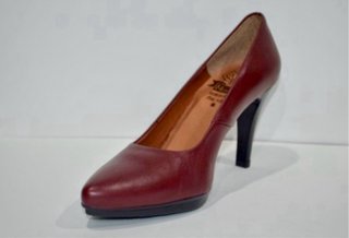 Scarpe da sera bordeaux in pelle