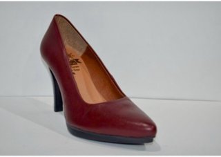 Scarpe da sera bordeaux in pelle