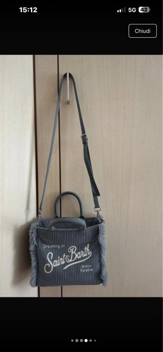 Borsa Saint Barth in velluto