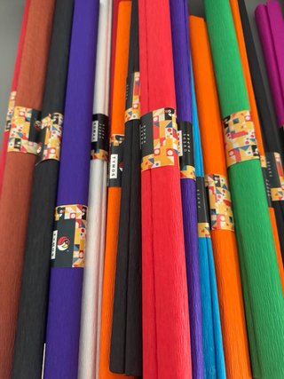 25 Rollos Papel Pinocho Colores Surtidos