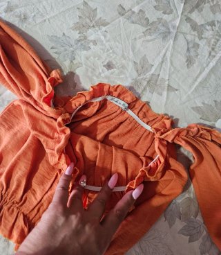 Top elegante naranja