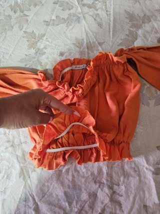 Top elegante naranja