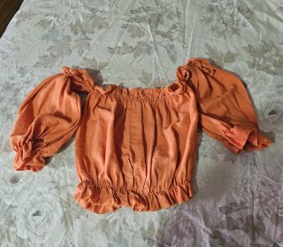 Top elegante naranja