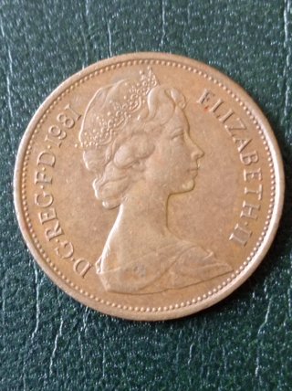2 New Pence Moneda Británica