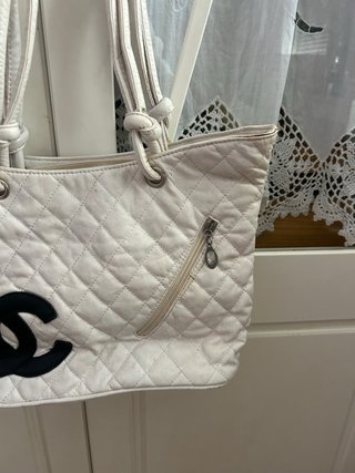 Borsa a spalla Chanel bianco e nero