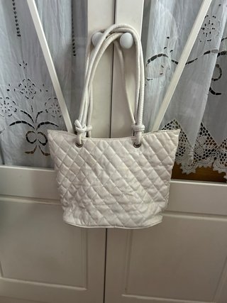 Borsa a spalla Chanel bianco e nero